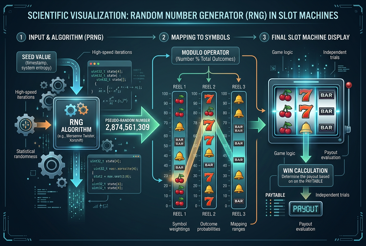 Schemat działania algorytmu RNG w slotach online